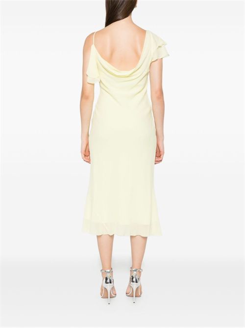Midi dress with ruffles SELF PORTRAIT | PF25070MYELLOW